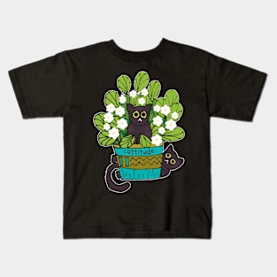 Two cute black cats in planter Kids T-Shirt